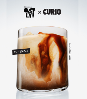 Try Oatly's NEW Maple Miso Latte at Curiositea!